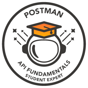 Postman API Fundamentals Student Expert certificate